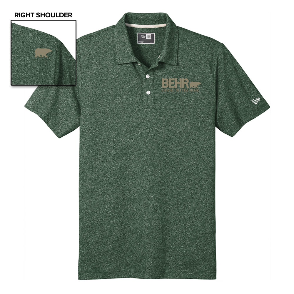 Work Wear Mens Polo Dark Green Twist