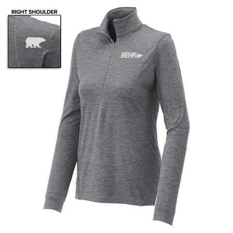 1/2-Zip Behr Ladies Gray Heather