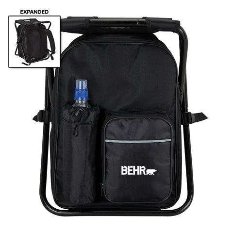 Backpack, Chair and Cooler 24 Can Black Behr