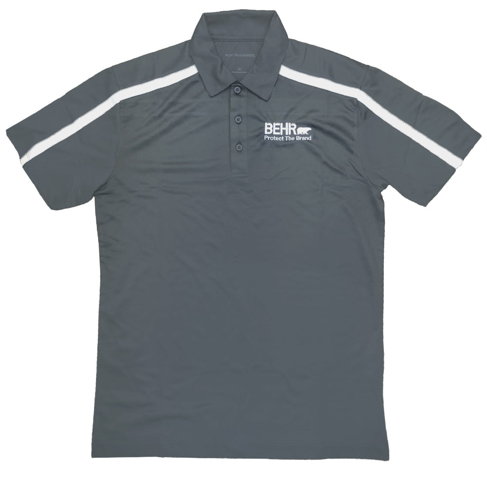 Protect the Brand Polo Mens Gray/White Polo