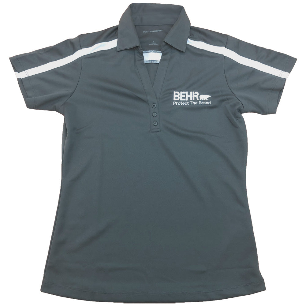 Protect the Brand Polo Ladies Gray/White