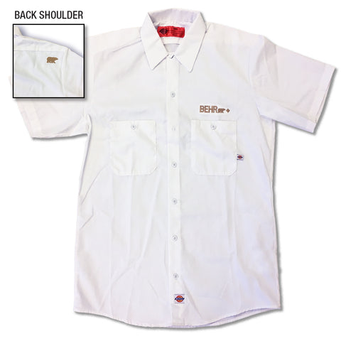 Work Wear Mens Button Up Dickies White