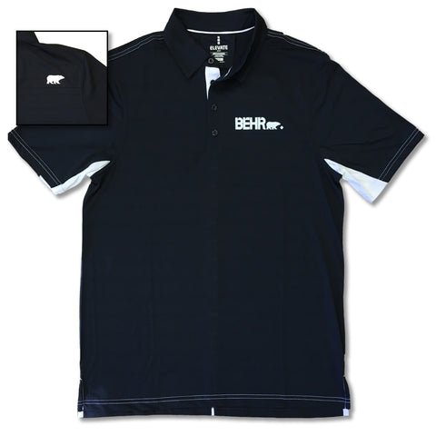 Work Wear Mens Polo Navy with White Contrast