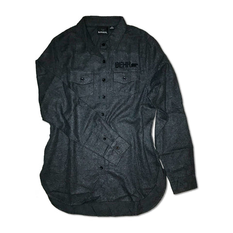 Button Up Shirt Ladies Flannel Graphite