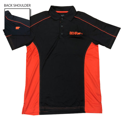 Work Wear Mens Polo Black/Orange