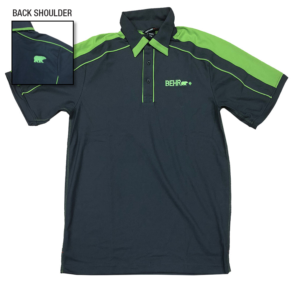 Work Wear Mens Polo Black/Green