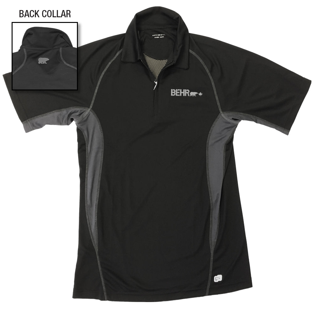 Work Wear Mens Polo North End Black/Gray